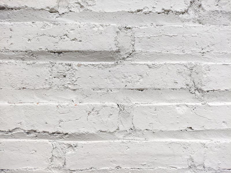 A Close Up of a White Brick Wall Textured Background Stock Image