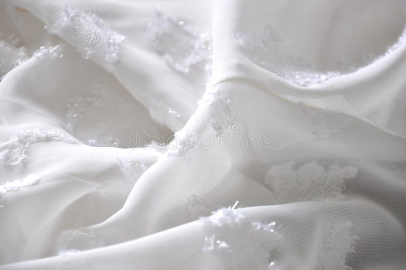 Close Up White Chiffon Fabric Texture Stock Photo - Image of fashion,  smooth: 102997800