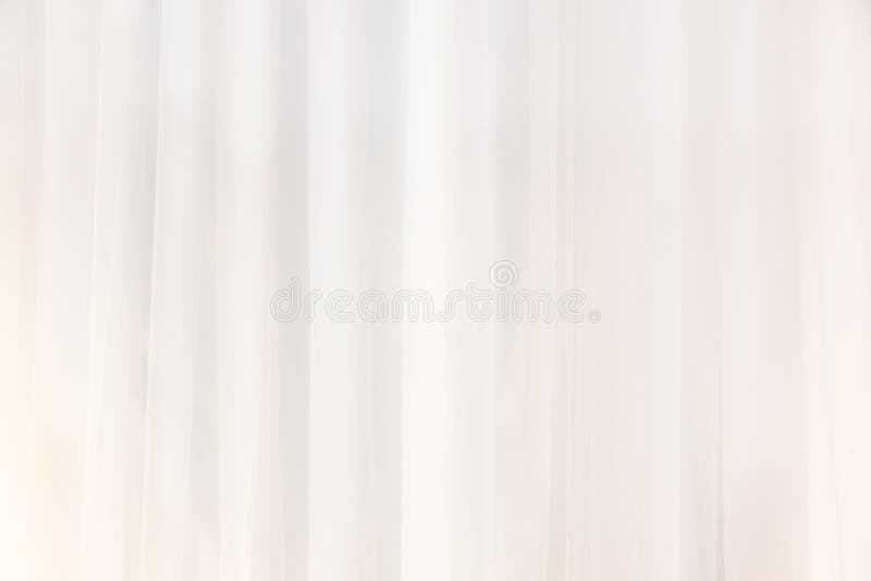 Close-Up Of White Curtain Or Drapes For Background, Used For Montage Product Display Or Design Visual Layout, Transparent White Curtain Waving On The Background, Beautiful Horizontal Wallpaper With Copyspace
