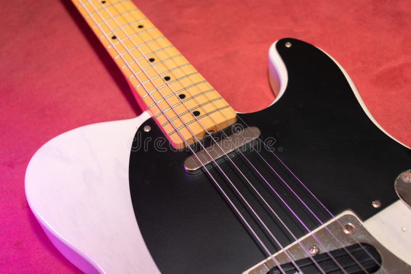 Telecaster S Plate and Wood Veins on White Background Stock Image - Image of guitar, 227832901