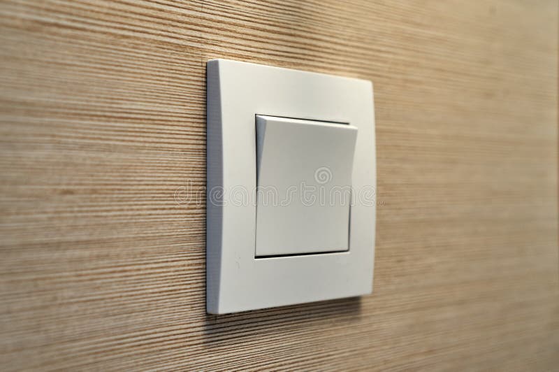 Interior White Modern Light Switch Stock Photo - Image of abstract ...