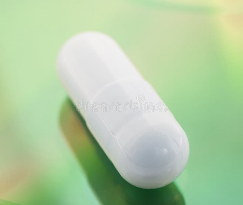 Close up of white pill. stock photo. Image of detail 28460096