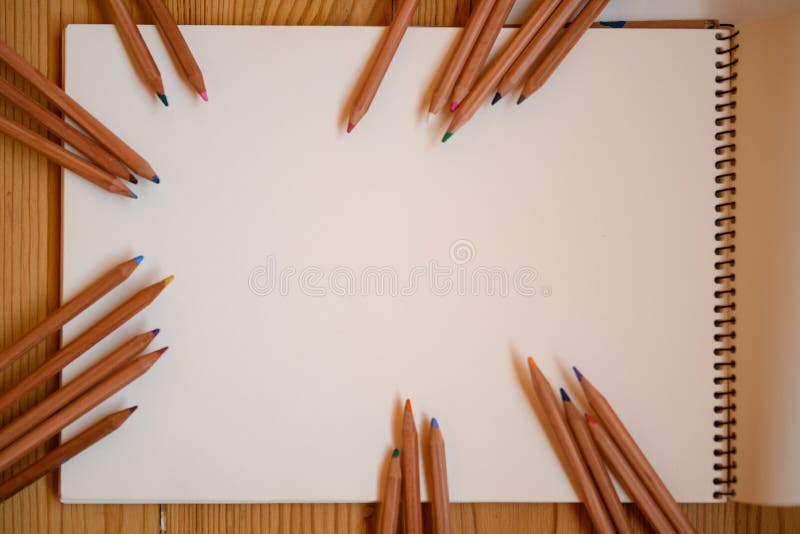 1,200+ Sketch Pad And Colored Pencils Stock Photos, Pictures