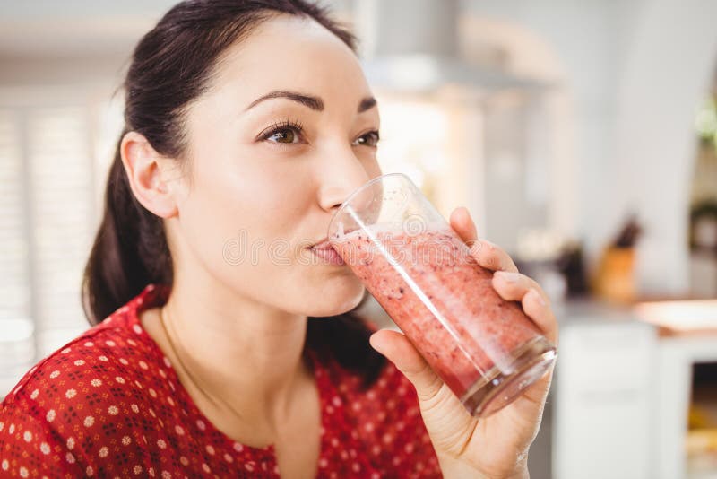 Closeup of Woman Drinking Fruit Juice Stock Image Image of drink
