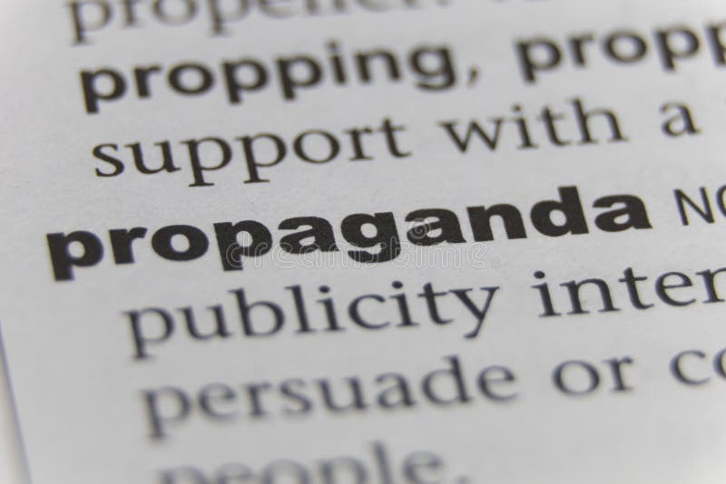 Close up of word propaganda