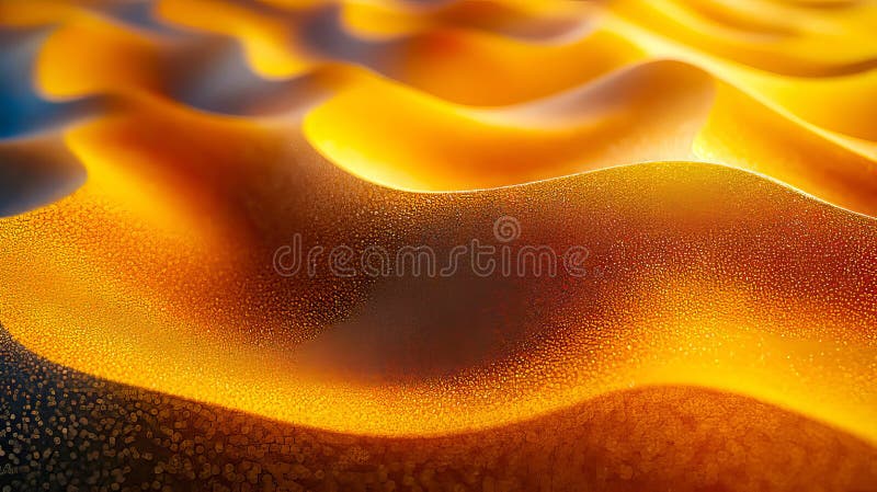 A close up of a yellow and orange sand dune in the desert stock images