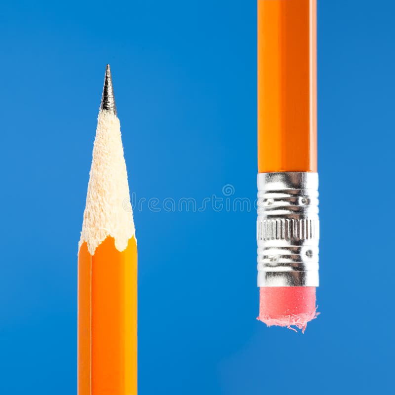 Close Up of Yellow Pencil Tip and Eraser Stock Photo Image of yellow