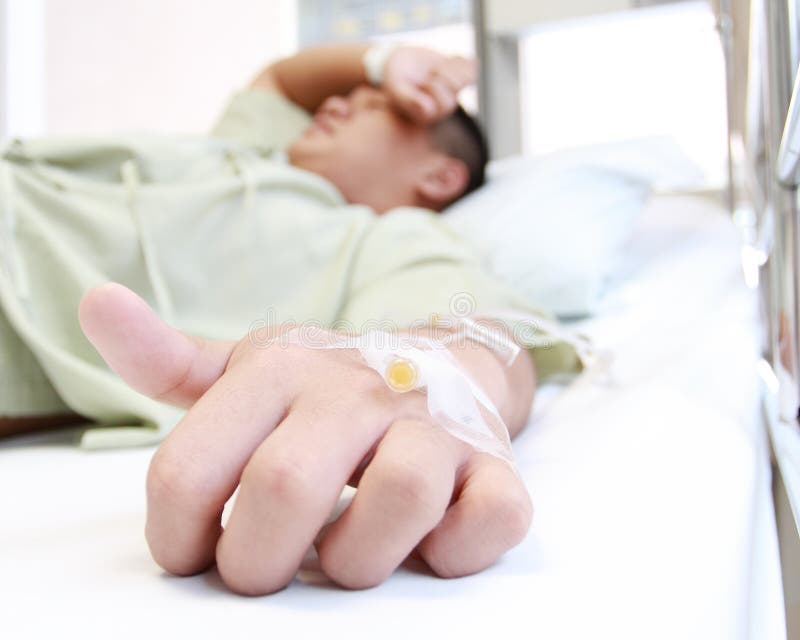 Close up of young patient hand stock photography Close up of young patient hand stock photography