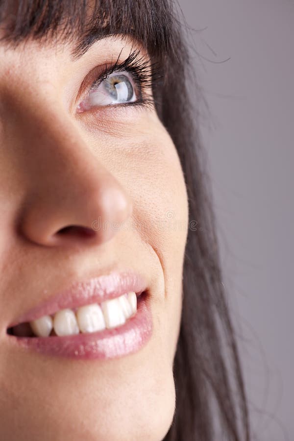 Close-up of young woman face