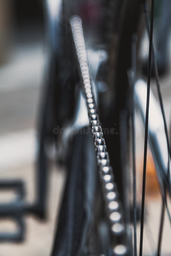 Close-upketen fietsrit stock foto Close-upketen fietsrit stock foto