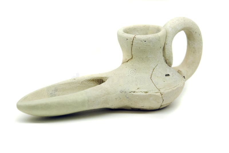 Ancient islamic oil lamp artifact