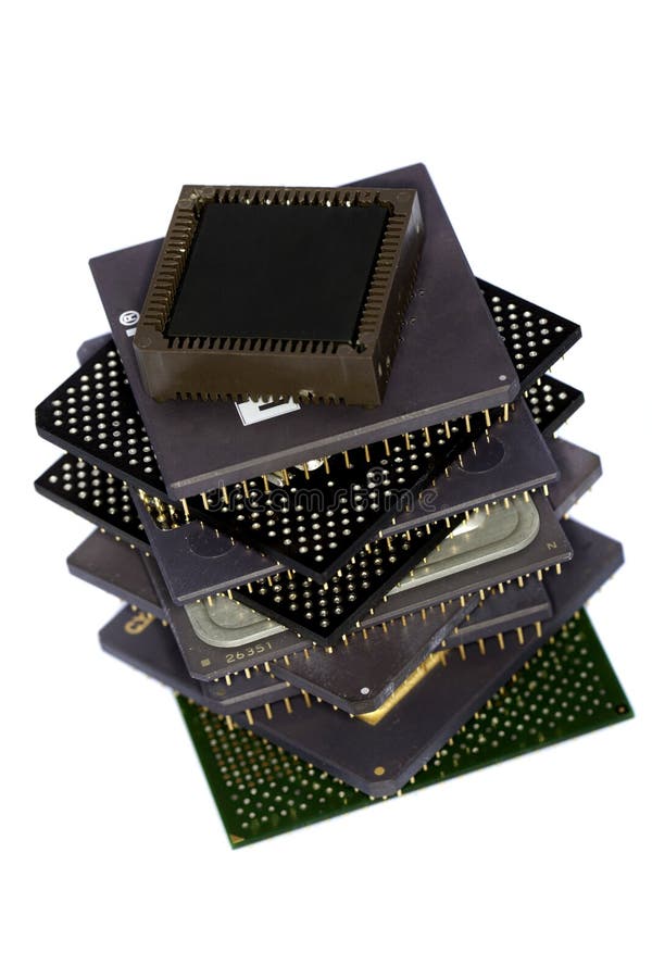Computer microprocessors stock photo. Image of detail - 105980322