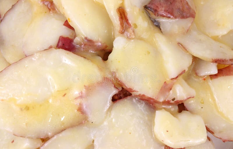 Close view of German potato salad stock photo