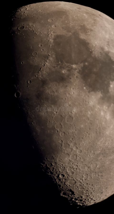 Close view of the Moon stock image