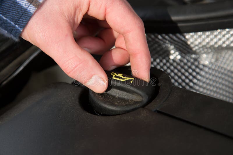 Close View from Opening the Car Oil Cap Stock Photo Image of