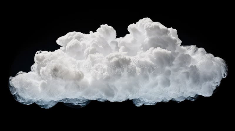 Close white cloud transparent background stock illustration