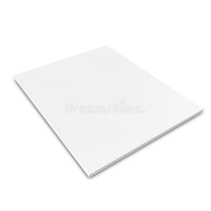 Close white journal, magazine with blank pages. stock illustration