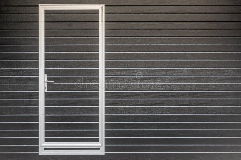 Closed Brown Roller Shutter Door, Gates To the Garage. Security in a