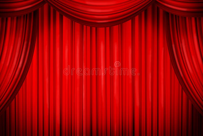 Closed curtains stock illustration. Illustration of comedy 29880853