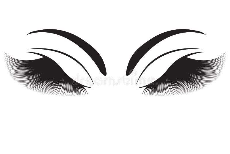 A Girl`s Eyes and Types of Mascara Vector Illustration. Stock Vector