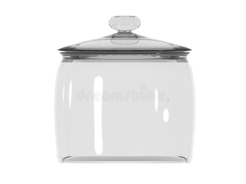 Closed glass jar