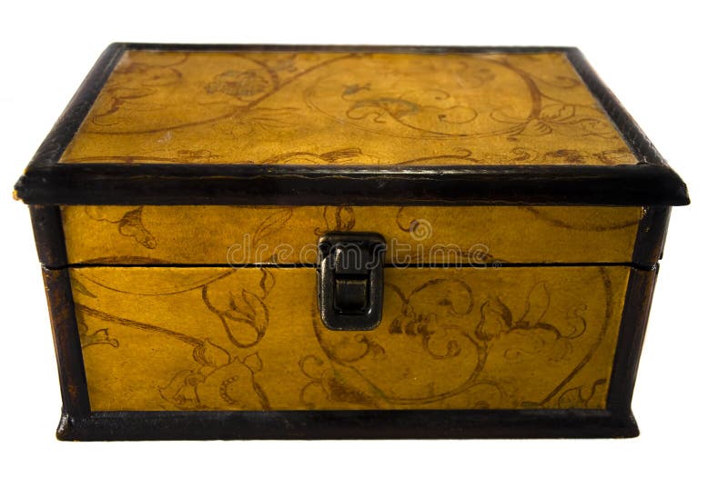 Closed Hand Painted Box stock photos