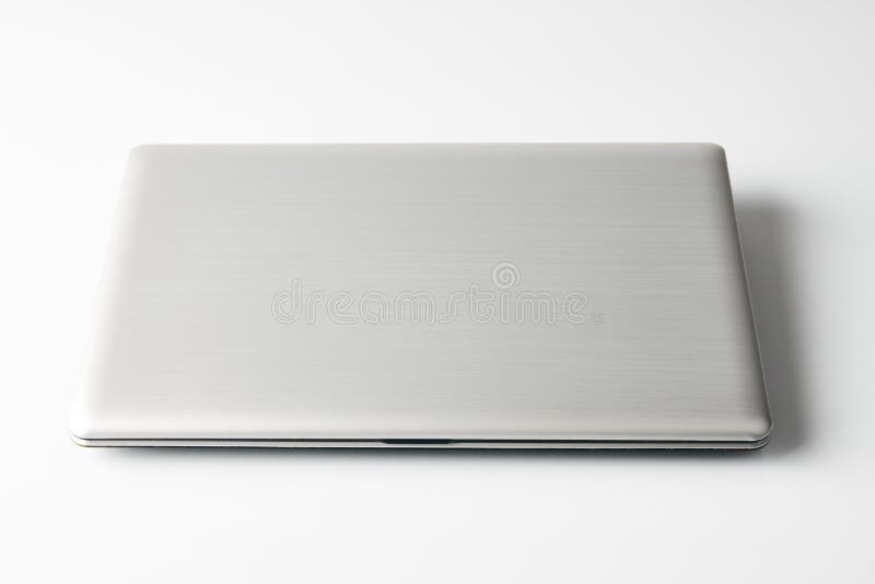 Closed Laptop Isolated On White Background Stock Photo - Image of