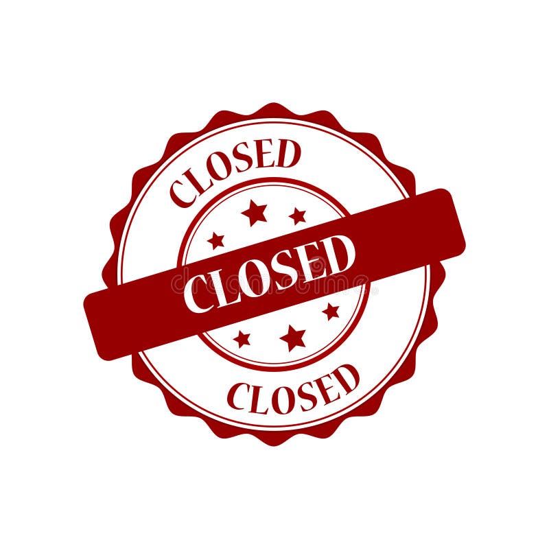 Closed stamp illustration stock vector. Illustration of round - 106965644