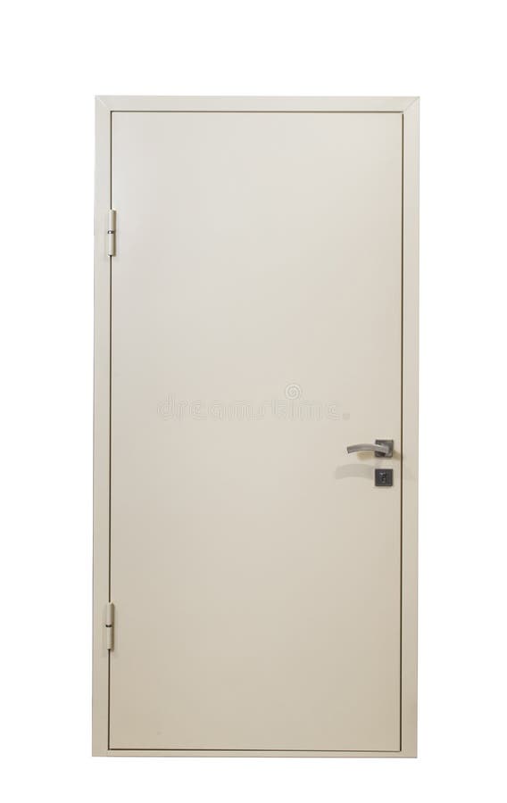 Closed security armored door isolated at white background. Image of a closed metal door. Entrance to apartment. Steel front door w royalty free stock photos Closed security armored door isolated at white background. Image of a closed metal door. Entrance to apartment. Steel front door w royalty free stock photos