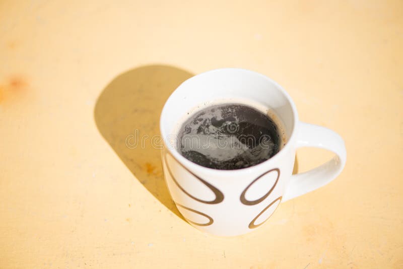 Closed Up Black Coffee in Cup Stock Image - Image of cafeteria, cafe:  165466171