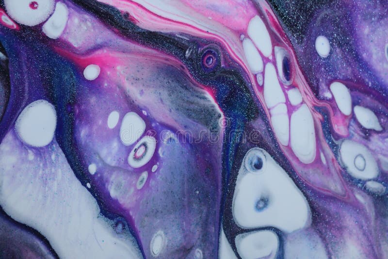 Closeup of an abstract purple and neon pink painting with black and white highlights. royalty free stock image Closeup of an abstract purple and neon pink painting with black and white highlights. royalty free stock image