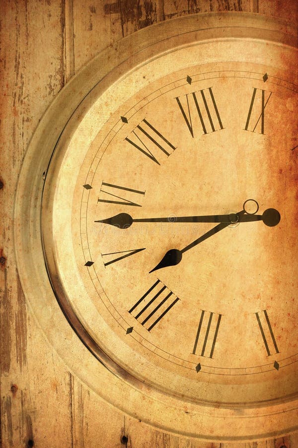 Closeup Antique Old Style Clock Stock Photo Image of start, black
