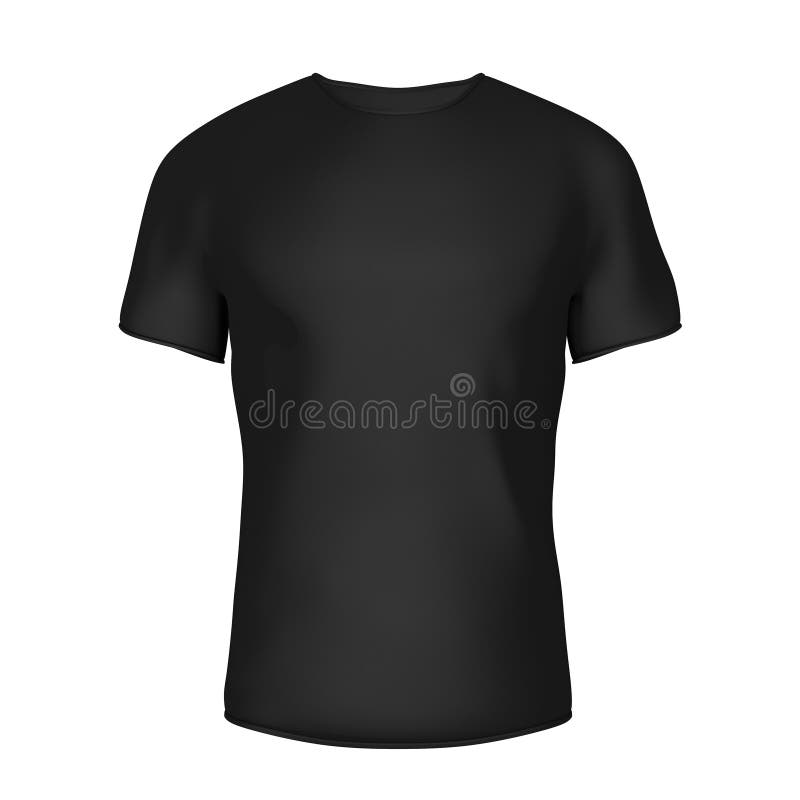 Closeup Black Blank T-Shirt With Empty Space For Yours Design. 3 Stock ...