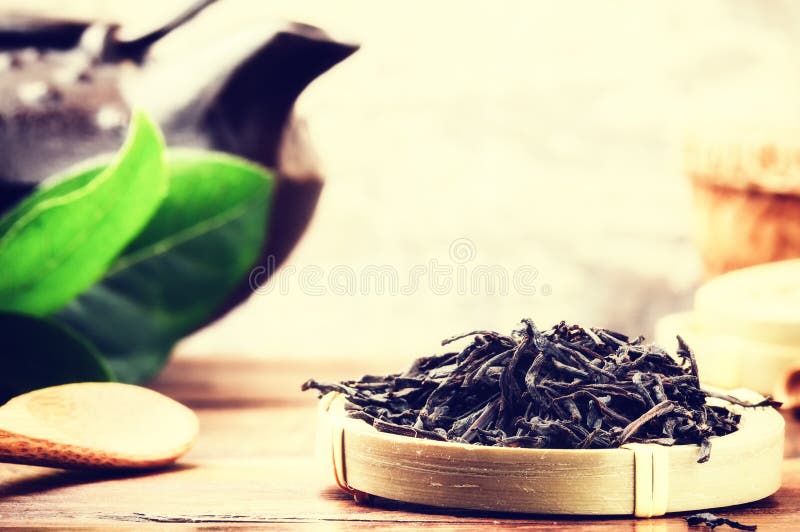 Closeup of Black Tea and Teapot Stock Image Image of beverage, aroma
