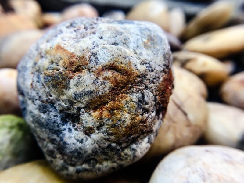 Closeup Blue and White Stone Stock Photo Image of garden, decoration 102025406