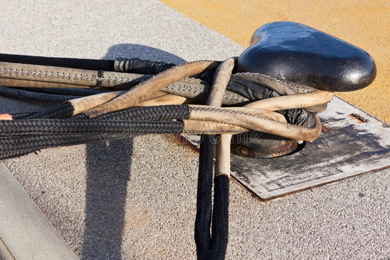 Closeup of Boat Cleat on a Dock Pier Stock Photo Image of bollard