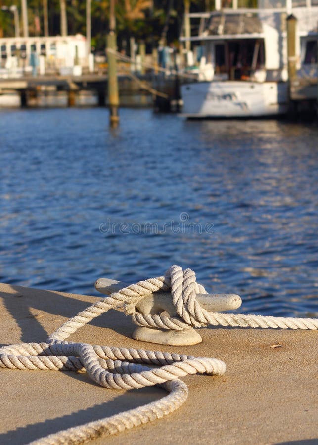 CloseUp of Boating Cleat stock image. Image of nautical 16600149