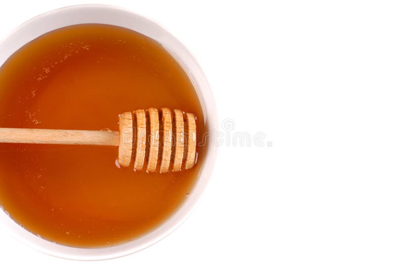 Closeup of a bowl of honey