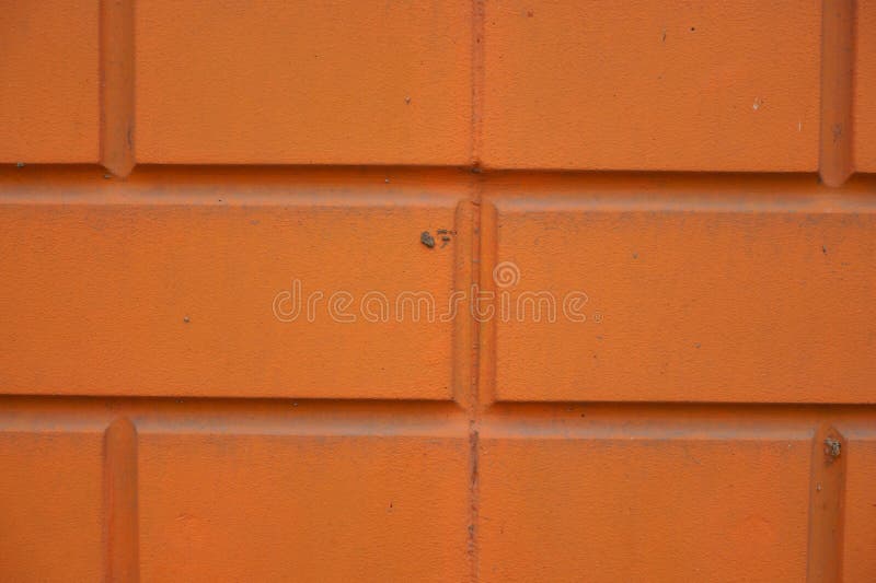 Closeup of Bright Orange Brick Veneer Wall Stock Photo Image of