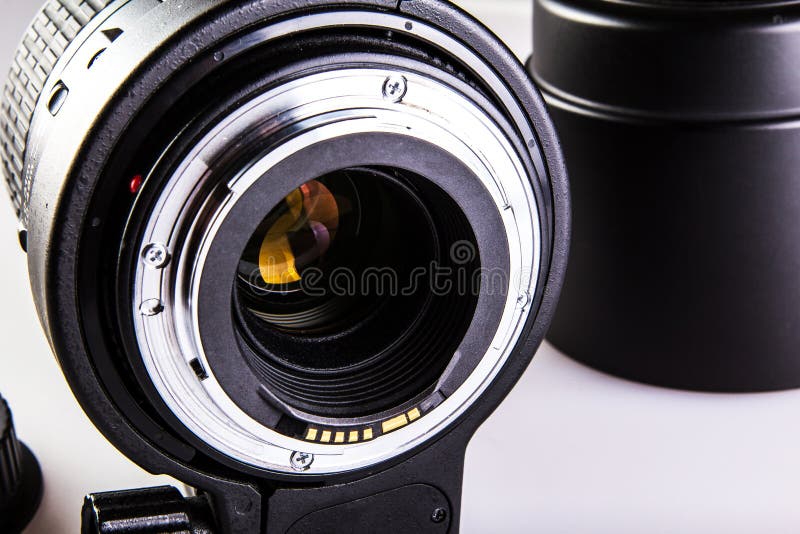 Closeup of Camera Lens Contacts Stock Image Image of function, glass 36868489