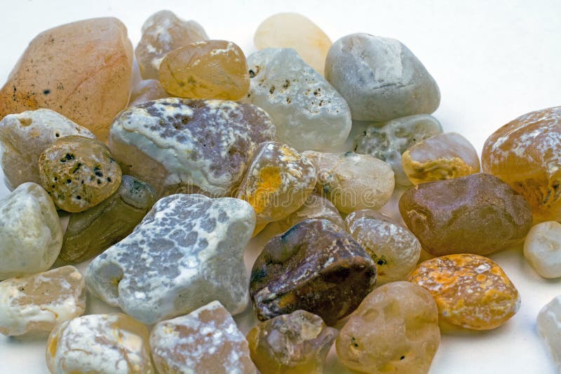 Collection Of Agate Stones From The Beach Stock Image Image of stone