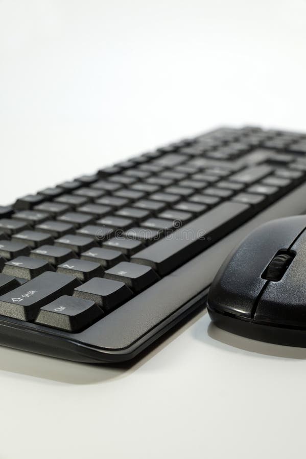A Few Black Computer Keyboards. Horizontal Frame. Stock Photo Image