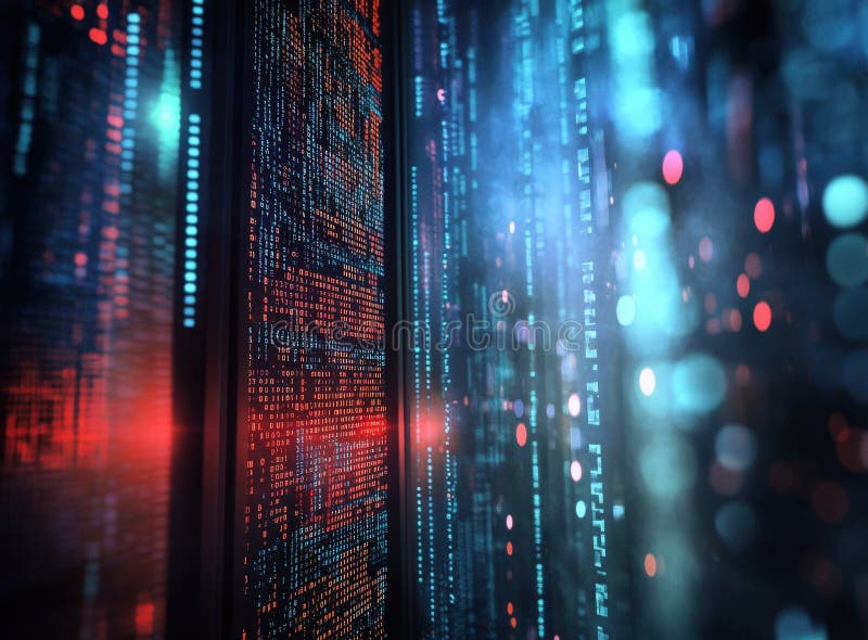 Closeup of a computer screen showing extensive numerical data stock photos