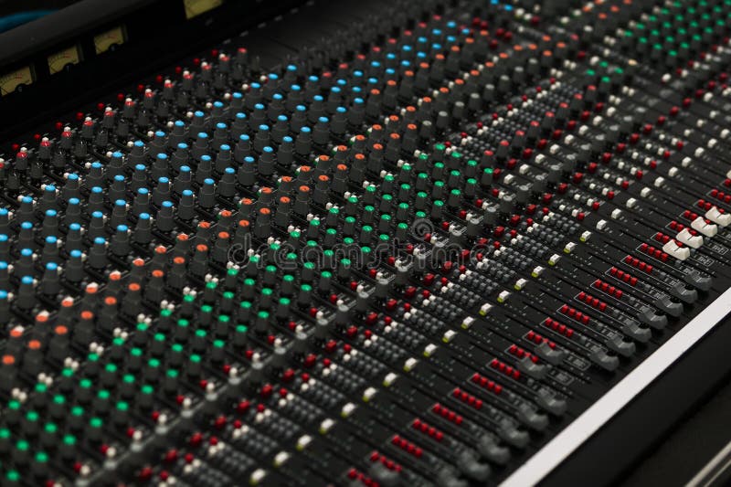 Closeup of a Concert Sound Control Board. Stock Photo Image of order, america 30999794