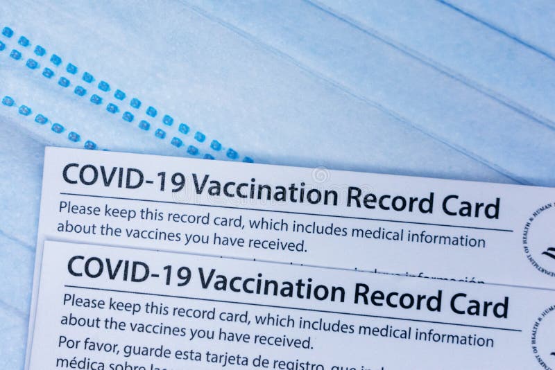 Covid-19 vaccination record cards issued by CDC, United States Centers for Disease Control and Prevention
