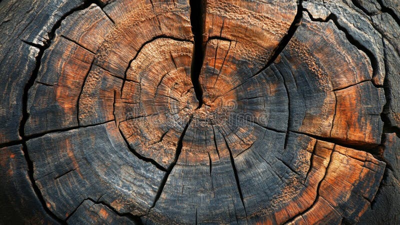 Closeup of Cracked Aged Wood Texture vector illustration