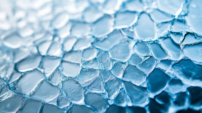 Closeup of Cracked Blue Ice Texture royalty free illustration