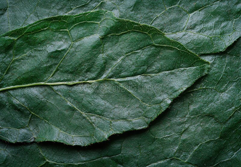 Closeup of a cracked green leaf texture vector illustration
