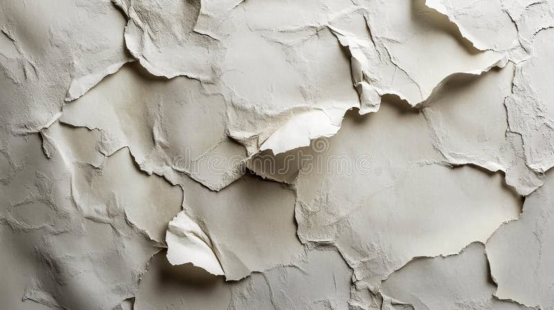 Closeup of Cracked and Peeling White Wall royalty free illustration