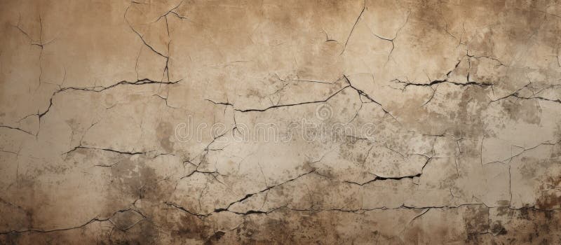 Closeup of a cracked wall with numerous holes in brown composite material royalty free stock image